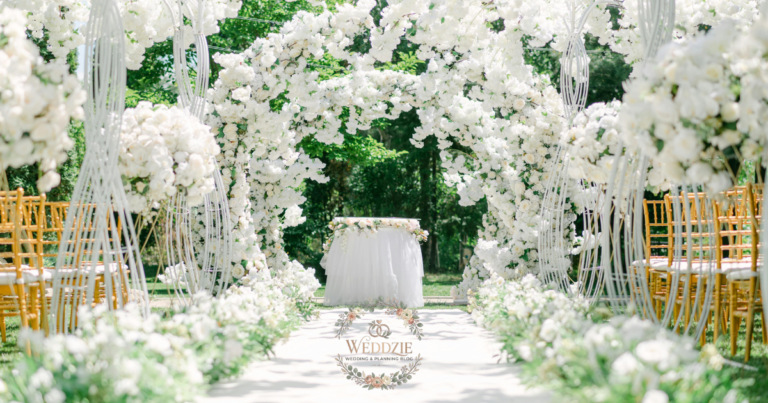 wedding venue during venue tour asking questions before signing contract