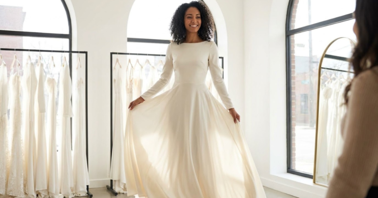 Satin and Silk Wedding Dresses