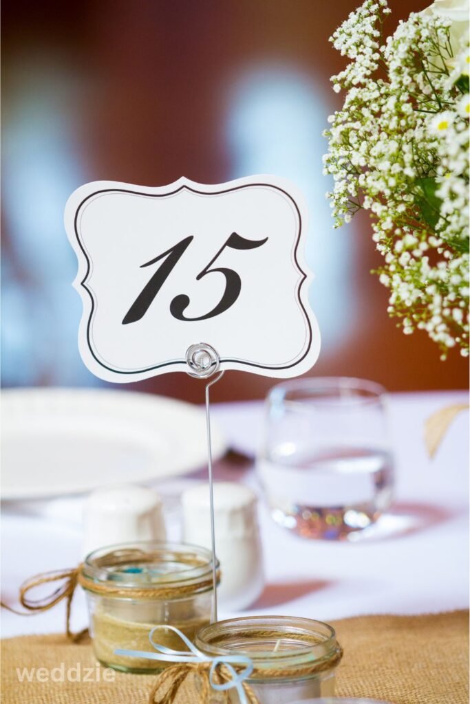 Wedding Table Number